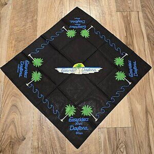 Vtg 1990 EasyRiders Daytona Bike Week 50th Anniversary Bandana Biker Scarf USA